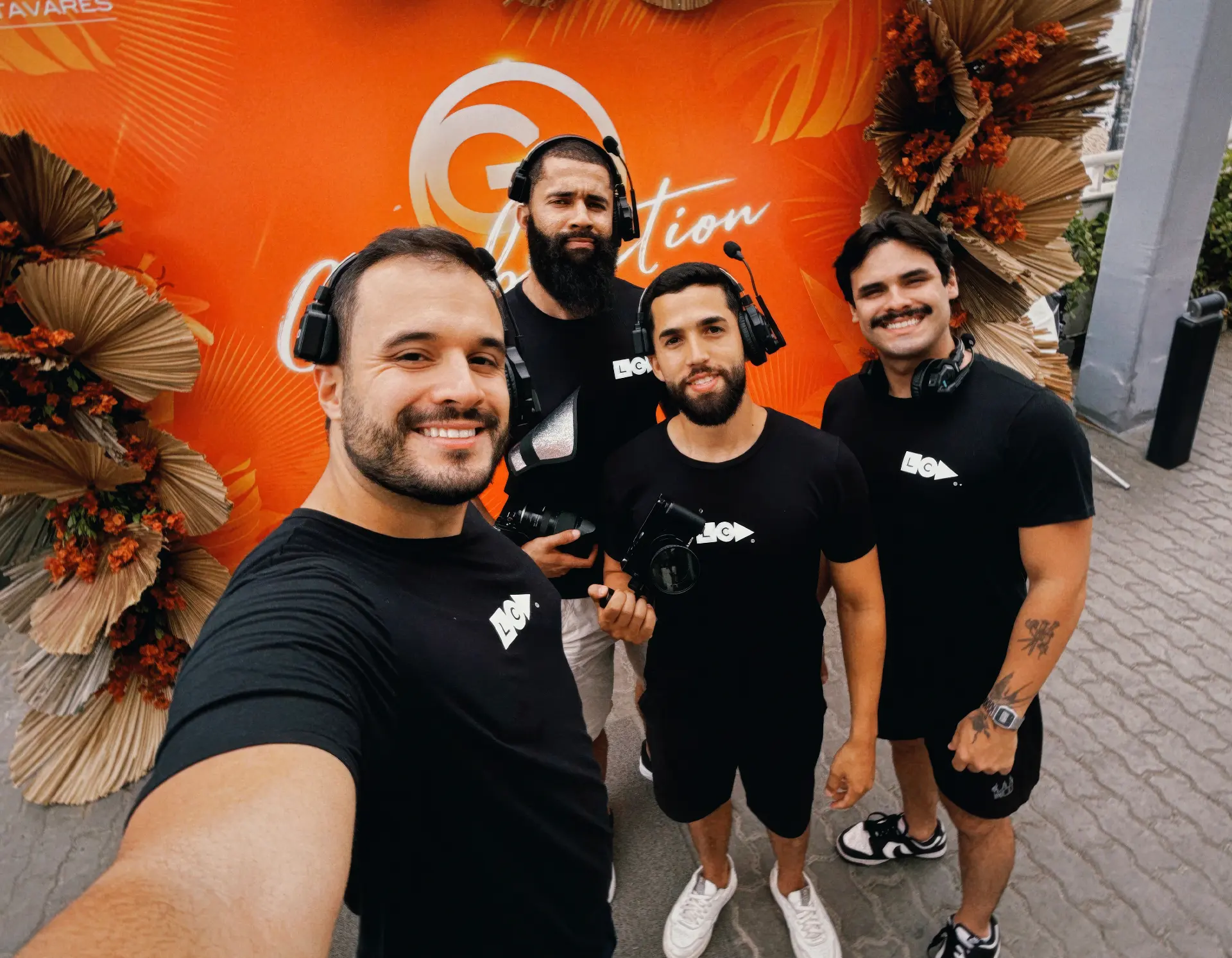 Equipe da LC Audiovisual durante uma produção